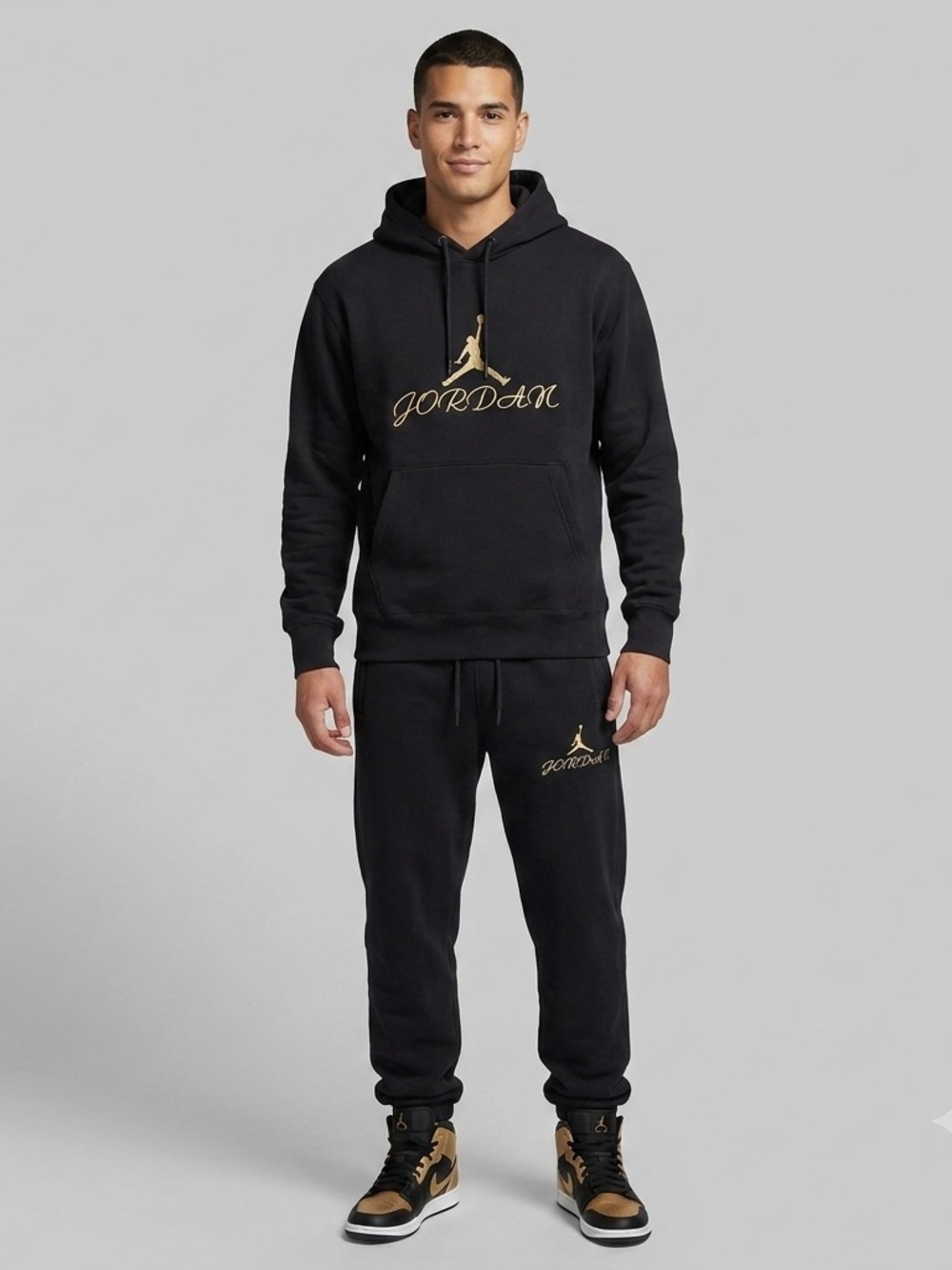 Jordan Heavyweight Fleece Lined Tracksuit Matching Hoodie & Joggers Set Men's M